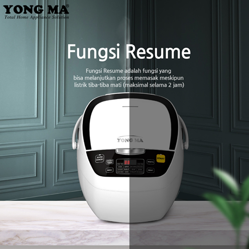 Yong Ma Digital Rice Cooker 2L - YMC801 / SMC8017 W Putih